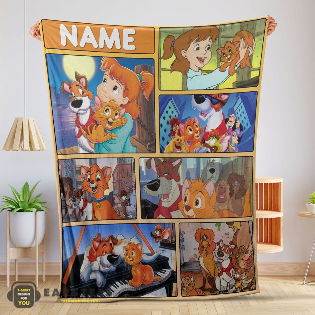 good-disney-oliver-company-jenny-foxworth-oliver-dodger-with-friends-blanket-fleece-customized-blanket-mk-01 Good Disney Oliver & Company Jenny Foxworth Oliver Dodger With Friends Blanket Fleece Customized Blanket