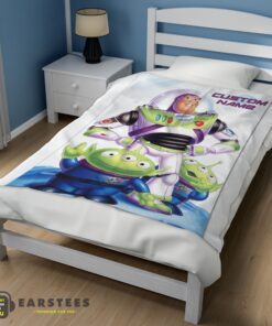 Good Disney Pixar Buzz Lightyear And The Little Green Men Fleece Customized Blanket - Image 3