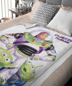 Good Disney Pixar Buzz Lightyear And The Little Green Men Fleece Customized Blanket - Image 2