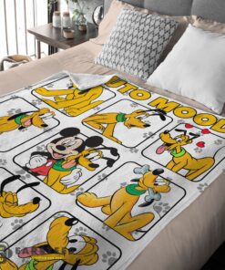 Good Disney Pluto Dog And Friends Pluto Dog Moods Blanket – Customize Blanket - Image 2
