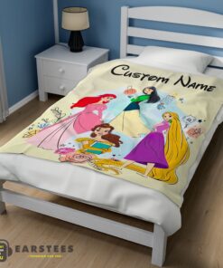 Good Disney Princess Ariel Mulan Rapunzel Belle Princess Blanket Fleece Customized Blanket - Image 3