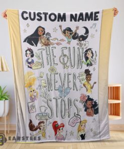 Good Disney Princess The Fun Never Stops Blanket Fleece Customized Blanket