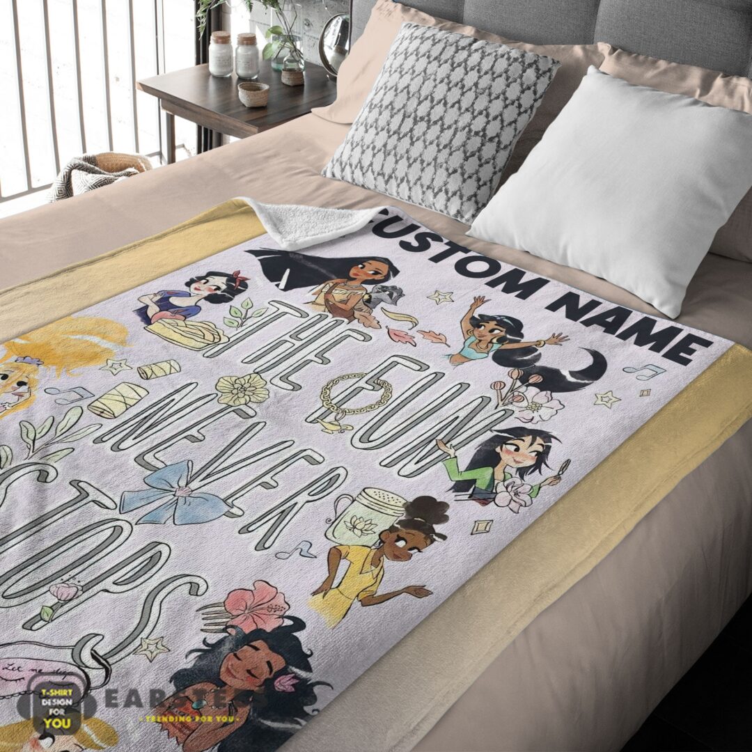 good-disney-princess-the-fun-never-stops-blanket-fleece-customized-blanket-mk-03 Good Disney Princess The Fun Never Stops Blanket Fleece Customized Blanket - Image 2