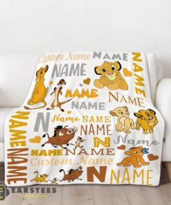 Good Disney Simba Timon Pumbaa The Lion King Blanket Fleece Customized Blanket - Image 2