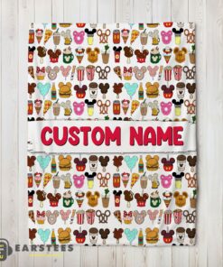 Good Disney Snack Club Food Pattern Blanket Fleece Customized Blanket