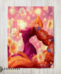 Good Disney Tangled Rapunzel Lanterns Of Light Blanket Fleece Customized Blanket