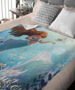 Good Disney The Little Mermaid Ariel Princess Fleece Family Princess Customized Blanket - Image 2