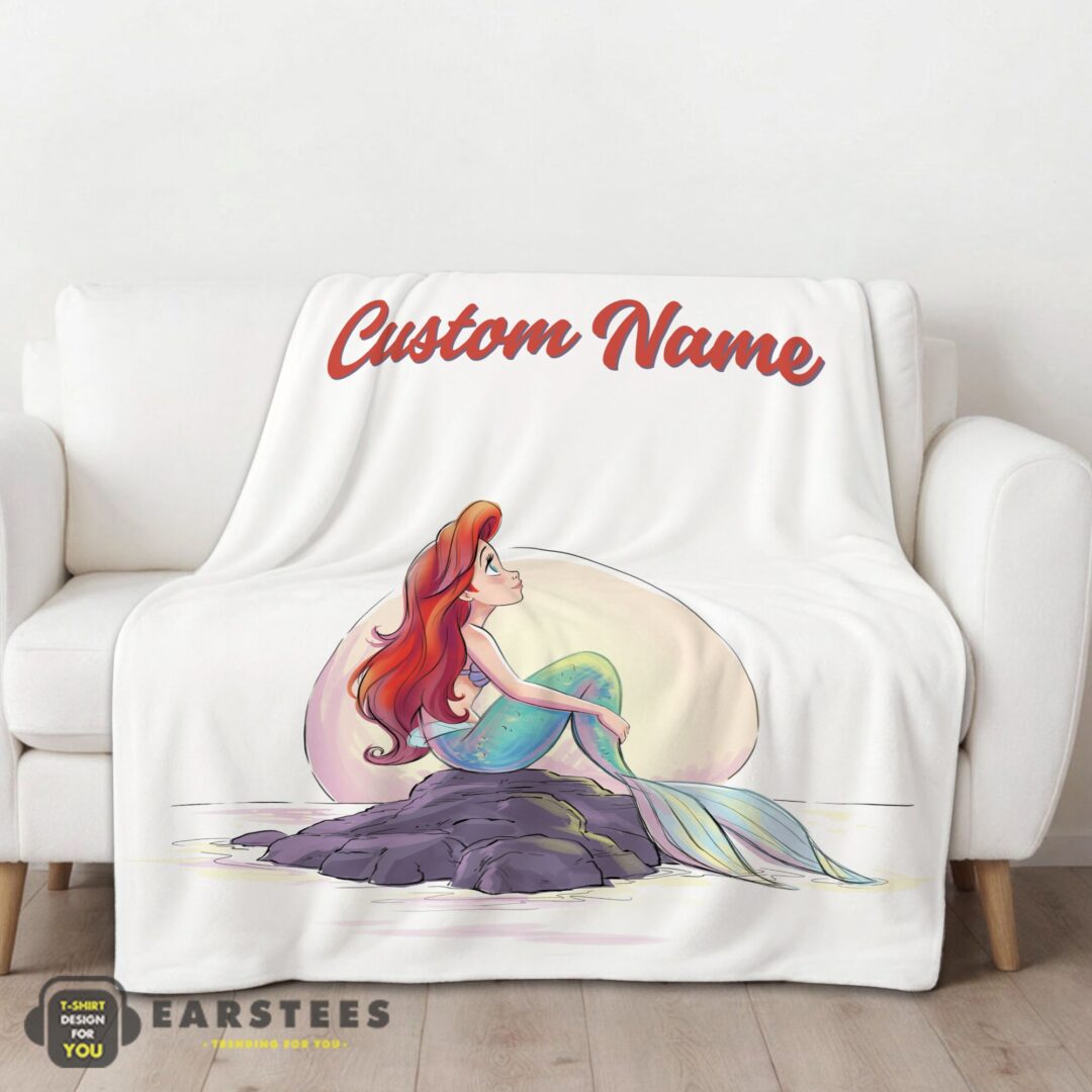 good-disney-the-little-mermaid-delicate-and-painterly-blanket-fleece-customized-blanket-mk-01 Good Disney The Little Mermaid Delicate And Painterly Blanket Fleece Customized Blanket - Image 2