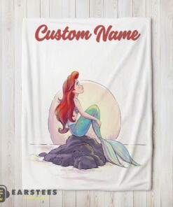 Good Disney The Little Mermaid Delicate And Painterly Blanket Fleece Customized Blanket