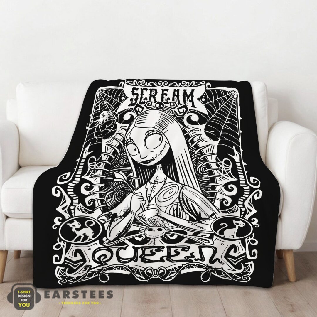 good-disney-the-nightmare-before-christmas-sally-scream-queen-blanket-fleece-customized-blanket-mk-01 Good Disney The Nightmare Before Christmas Sally Scream Queen Blanket Fleece Customized Blanket - Image 2