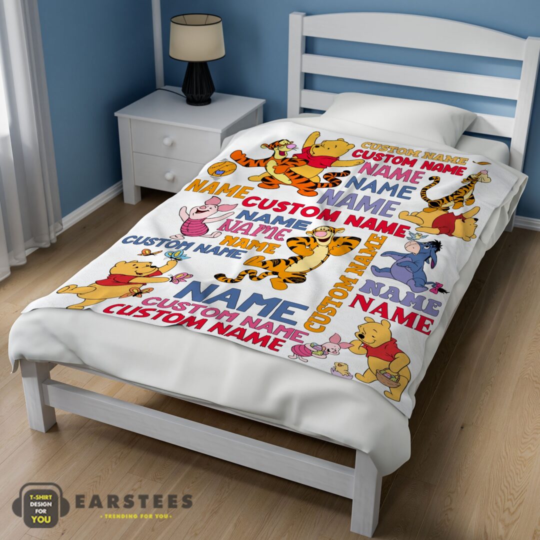 good-disney-winnie-the-pooh-with-friends-blanket-fleece-customized-blanket-mk-02 Good Cartoon Disney Winnie-the-Pooh With Friends Blanket Fleece Customized Blanket - Image 2