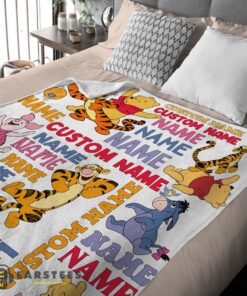 Good Cartoon Disney Winnie-the-Pooh With Friends Blanket Fleece Customized Blanket - Image 3