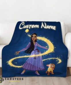 Good Disney Wish Asha Princess Star Valentino Blanket Fleece Customized Blanket - Image 2