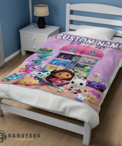 Good Disney's Gabby's Dollhouse with our Cute Girl Fleece Blanket – Customize Blanket - Image 3