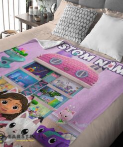 Good Disney's Gabby's Dollhouse with our Cute Girl Fleece Blanket – Customize Blanket - Image 2