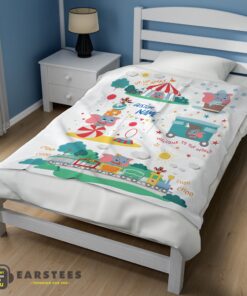 Good Dumbo Personalized Minky Blanket Circus Elephant Nursery Blanket Fleece Customized Blanket - Image 3