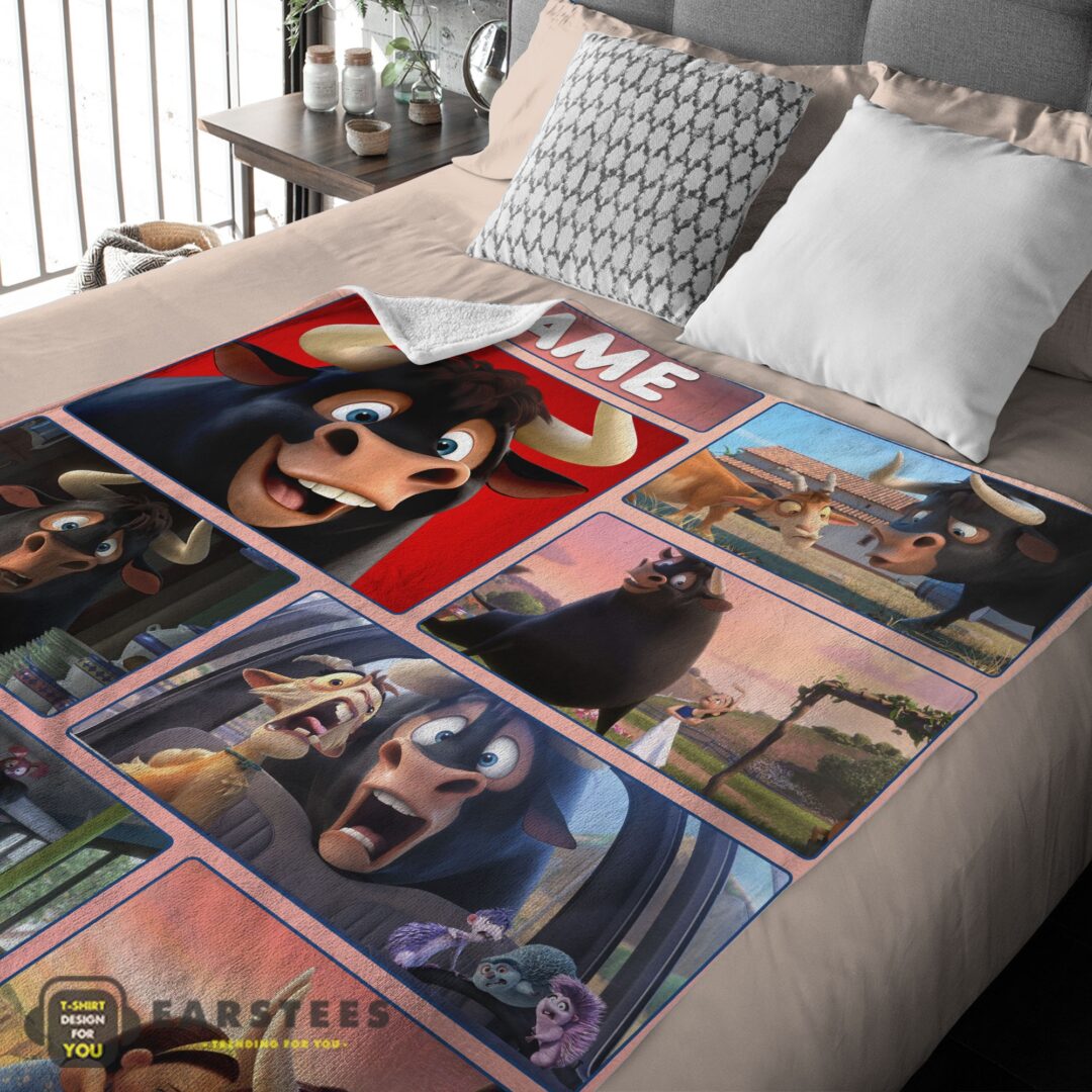 good-ferdinand-and-friends-the-gentle-bulls-journey-blanket-fleece-customized-blanket-mk-03 Good Ferdinand And Friends The Gentle Bull's Journey Blanket Fleece Customized Blanket - Image 2