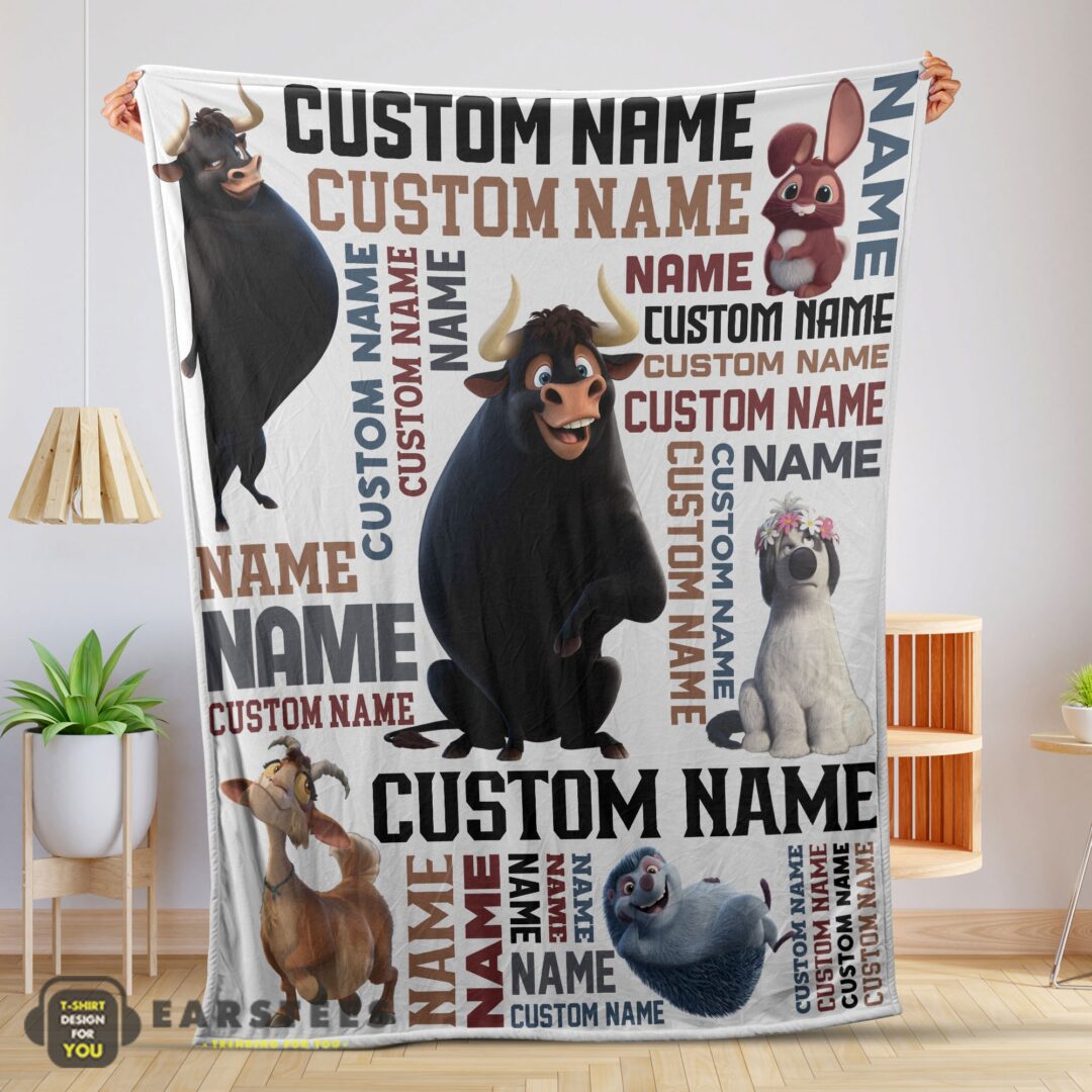 good-ferdinand-the-bull-and-friends-blanket-fleece-customized-blanket-mk-01 Good Ferdinand The Bull And Friends Blanket Fleece Customized Blanket