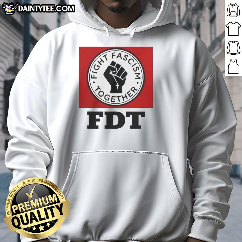 good-fight-fascism-together-logo-hoodie Good Fight Fascism Together logo hoodie featuring bold design, promoting unity against fascism in stylish apparel.