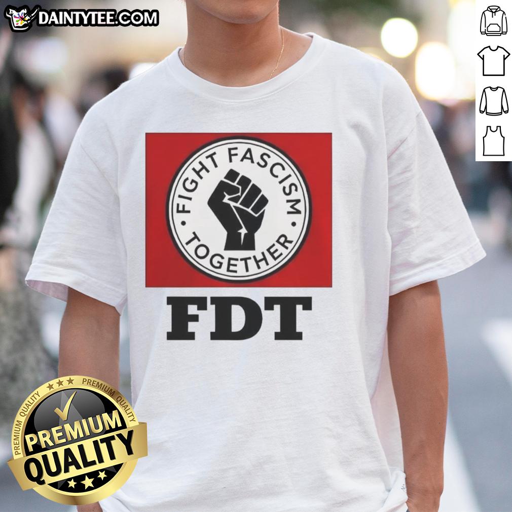 good-fight-fascism-together-logo-t-shirt-1 Good Fight Fascism Together logo T-Shirt featuring bold graphics promoting unity against fascism.