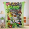Good Game Plants vs Zombies All Character Blanket Fleece Customized Blanket