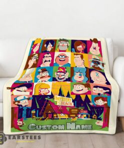Good Gravity Falls Mystery Shack Characters Collage Blanket Fleece Customized Blanket - Image 2