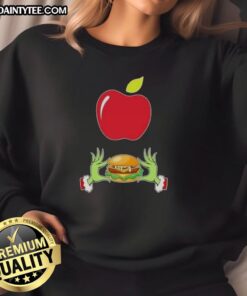 Good Grinch Hands Love Applebee's Merry Christmas Sweatshirt featuring festive design and vibrant colors for holiday cheer.