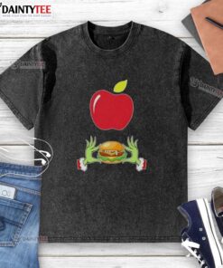 Good Grinch hands love Applebee's Merry Christmas washed t-shirt design featuring festive colors and fun graphics.