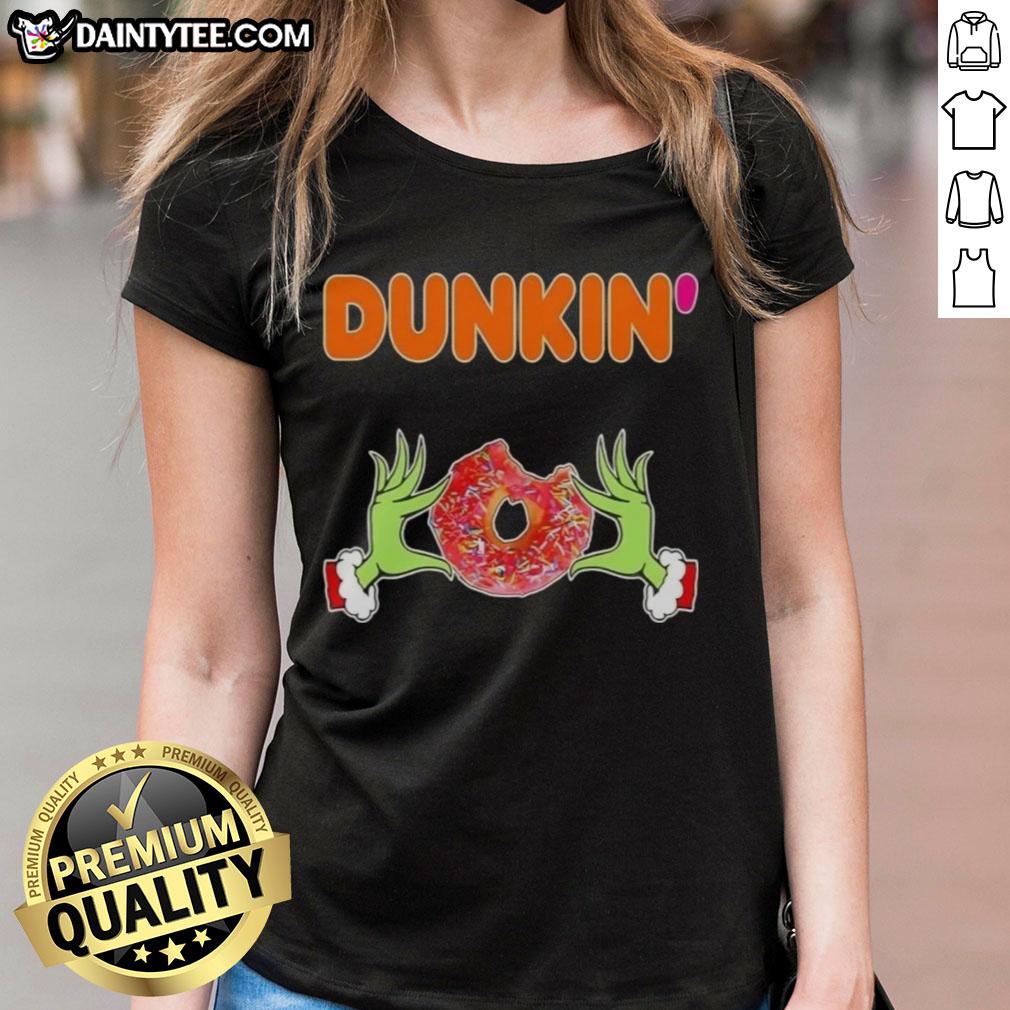 good-grinch-hands-love-dunkin-donut-merry-christmas-ladies-tee Good Grinch Hands Love Dunkin Donut Merry Christmas Ladies Tee featuring festive design perfect for holiday celebrations.