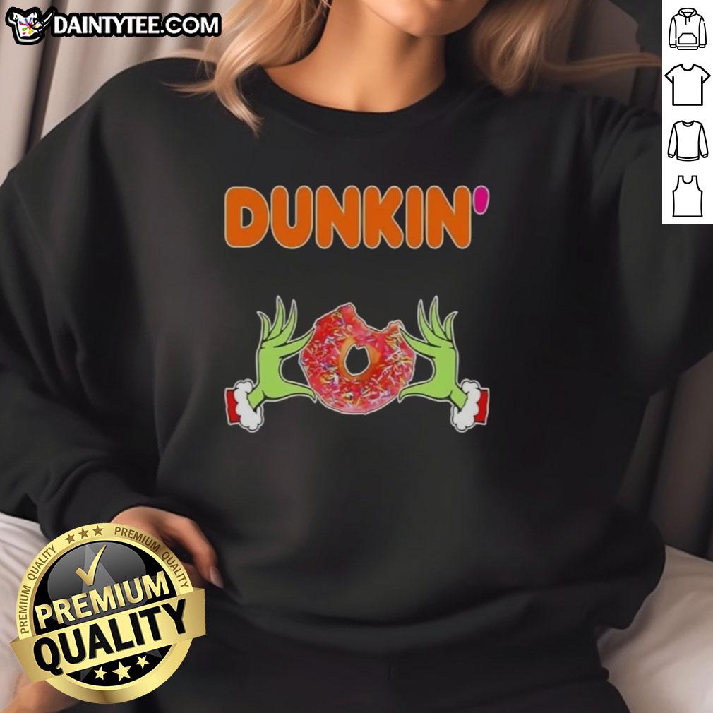 good-grinch-hands-love-dunkin-donut-merry-christmas-sweatshirt Good Grinch Hands Love Dunkin' Donut Merry Christmas Sweatshirt featuring festive design and cheerful colors.