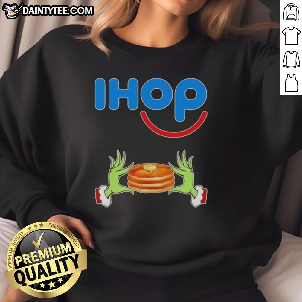 good-grinch-hands-love-ihop-merry-christmas-sweatshirt Cozy Good Grinch Hands Love IHOP Merry Christmas Sweatshirt featuring festive design for holiday cheer.