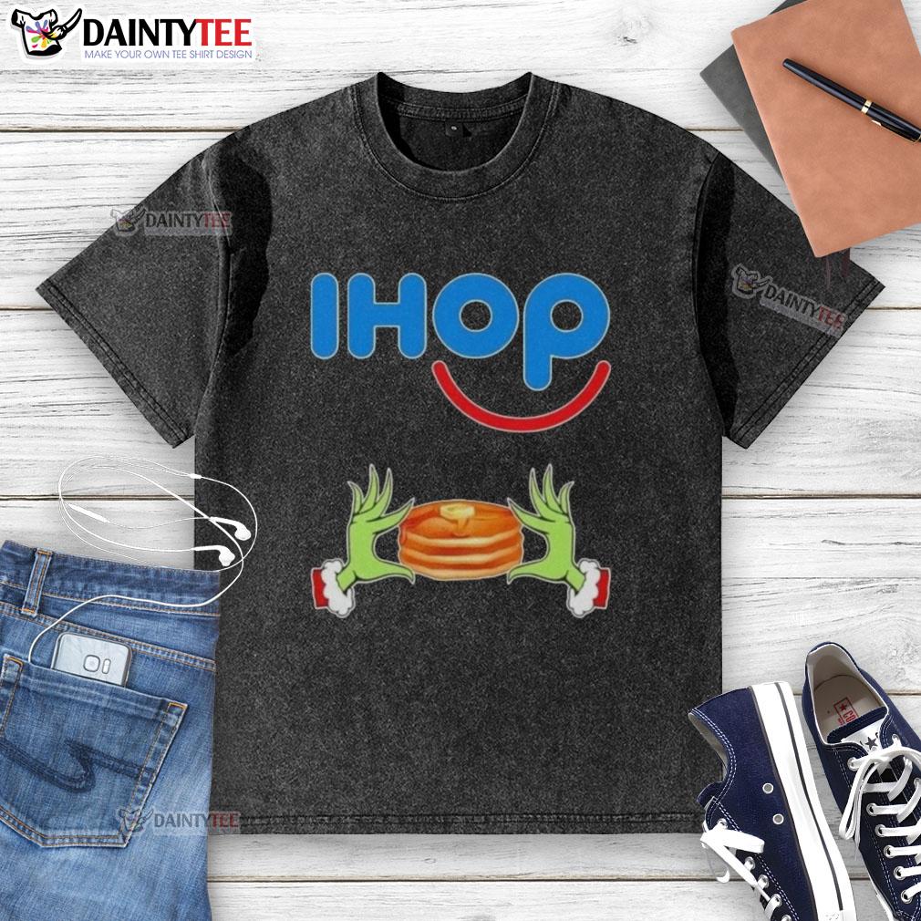 good-grinch-hands-love-ihop-merry-christmas-washed-t-shirt Alt Text: Good Grinch hands love IHOP Merry Christmas washed t-shirt featuring festive design and vibrant colors.