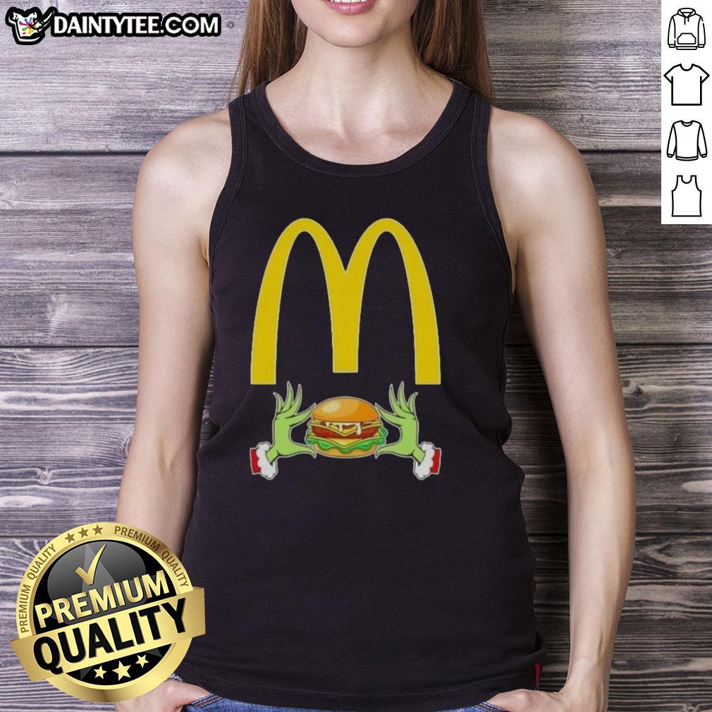 good-grinch-hands-love-mcdonalds-merry-christmas-tank-top Good Grinch Hands Love McDonald's Merry Christmas tank top design featuring festive colors and playful graphics.