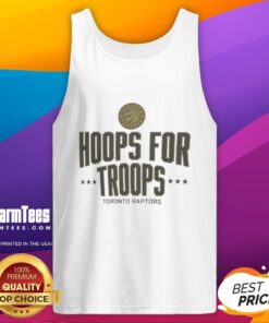 Good Hoops For Troops Toronto Raptors basketball tank top featuring team logo and vibrant colors for fans.