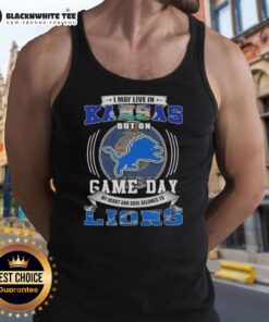 Detroit Lions football tank top, perfect for game day in Kansas, showcasing team spirit and style.