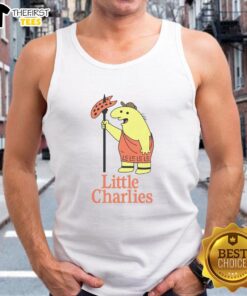 Alt Text: Good Little Charlie's tank top featuring a fun graphic design, perfect for casual summer outfits and stylish comfort.