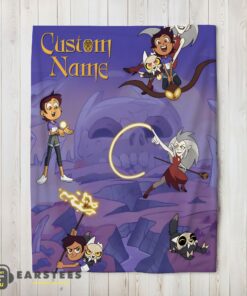 Good Luz Noceda With King And Eda Clawthorne The Owl House Blanket Fleece Customized Blanket
