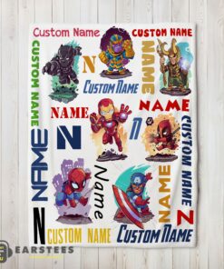 Good Marvel Chibi Heroes And Villains Blanket Fleece Customized Blanket
