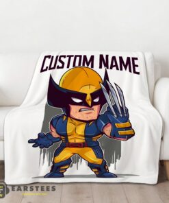 Good Marvel Chibi Wolverine Blanket Fleece Customized Blanket - Image 2