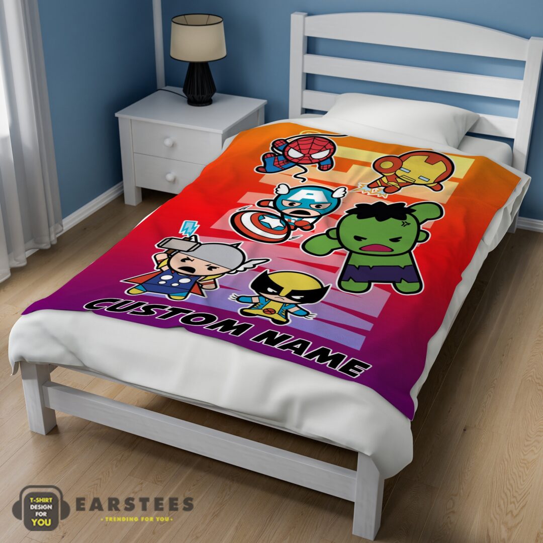 good-marvel-superhero-avengers-skull-friends-birthday-cute-blanket-fleece-customized-blanket-mk-02 Good Marvel SuperHero Avengers Skull Friends Birthday Cute Blanket Fleece Customized Blanket - Image 3