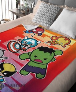Good Marvel SuperHero Avengers Skull Friends Birthday Cute Blanket Fleece Customized Blanket - Image 2