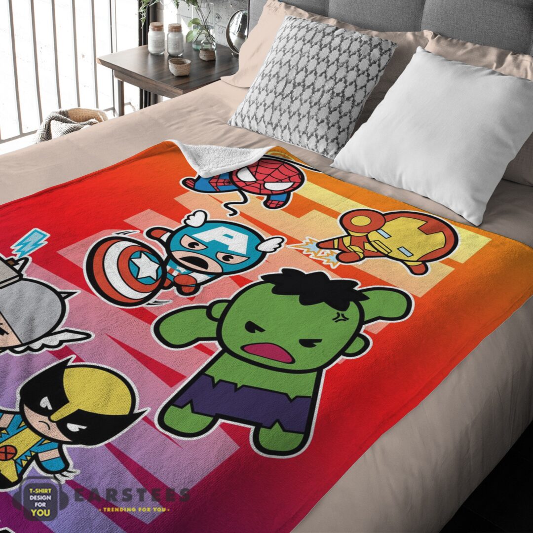 good-marvel-superhero-avengers-skull-friends-birthday-cute-blanket-fleece-customized-blanket-mk-03 Good Marvel SuperHero Avengers Skull Friends Birthday Cute Blanket Fleece Customized Blanket - Image 2