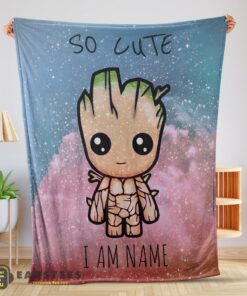 Good Marvel SuperHero Baby Groot and Friends Birthday Cute Blanket Fleece Customized Blanket