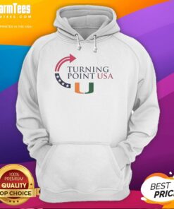 Good Miami Hurricanes X Freedom Turning Point USA Charlie Kirk hoodie featuring vibrant colors and bold logo design.