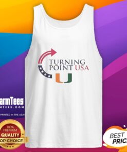 Good Miami Hurricanes X Freedom Turning Point USA Charlie Kirk tank top featuring vibrant design and logo.