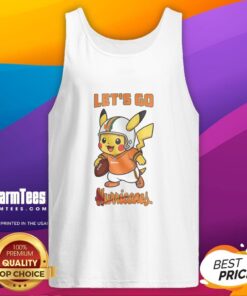 Good Miami Hurricanes X Pikachu Let's Go tank top featuring vibrant colors and a playful design for fans and gamers.