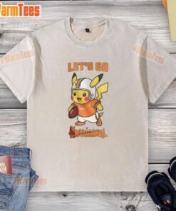 Alt Text: Good Miami Hurricanes X Pikachu Let's Go washed t-shirt featuring vibrant graphics and a comfortable fit.