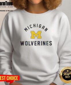 Good Michigan Wolverines sweatshirt featuring a classic design, perfect for fans supporting their team in style.