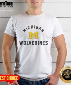 Stylish Good Michigan Wolverines T-Shirt featuring the iconic team logo in blue and maize colors, perfect for fans.