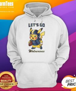 Good Michigan Wolverines X Pikachu Let's Go Hoodie featuring vibrant graphics and a cozy design for fans and gamers.